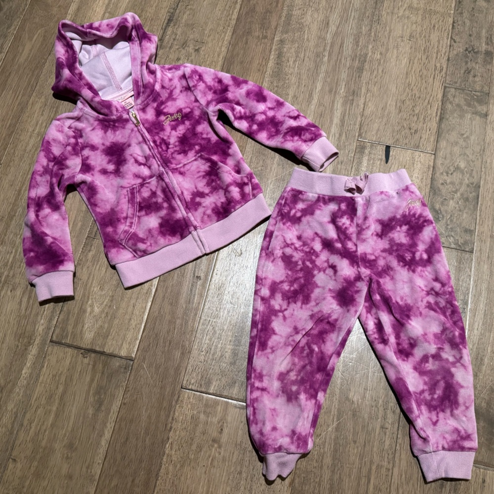 Purple Tie-Dye Kids Tracksuit